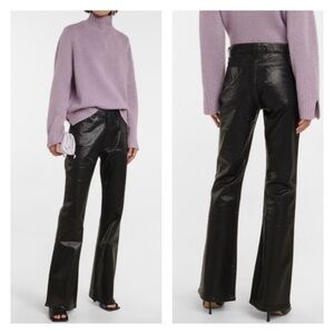 Anthropologie 3X1 NYC Farrah Coated High Rise Bell Bottom Flare Jeans‎ Black